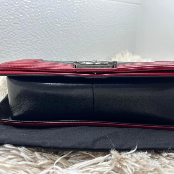 LEBOY OLD MEDIUM FLAP BLACK RED - Picture 7 of 16
